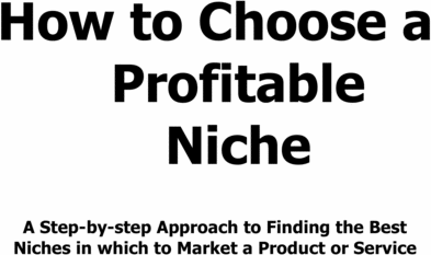 Product picture How To Choose A Profitable Niche